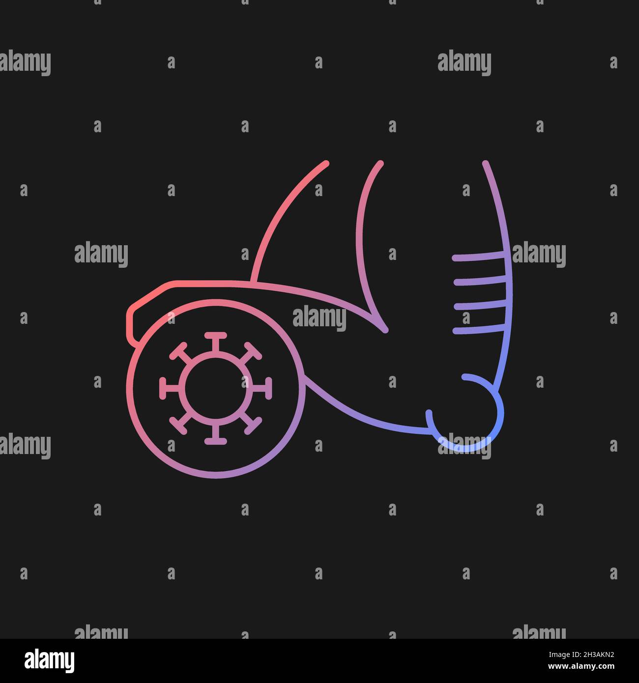 Septic arthritis gradient vector icon for dark theme Stock Vector