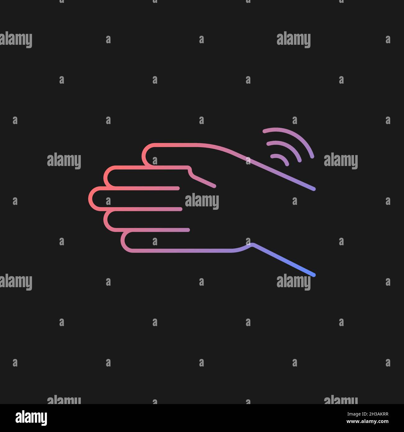 Wrists rheumatism gradient vector icon for dark theme Stock Vector