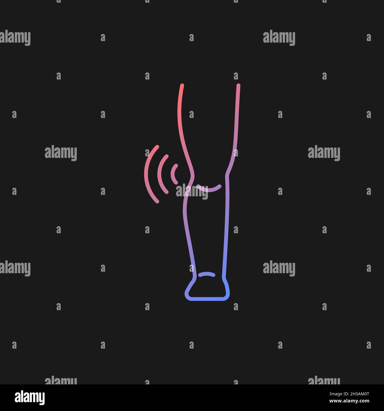 Juvenile idiopathic arthritis gradient vector icon for dark theme Stock Vector