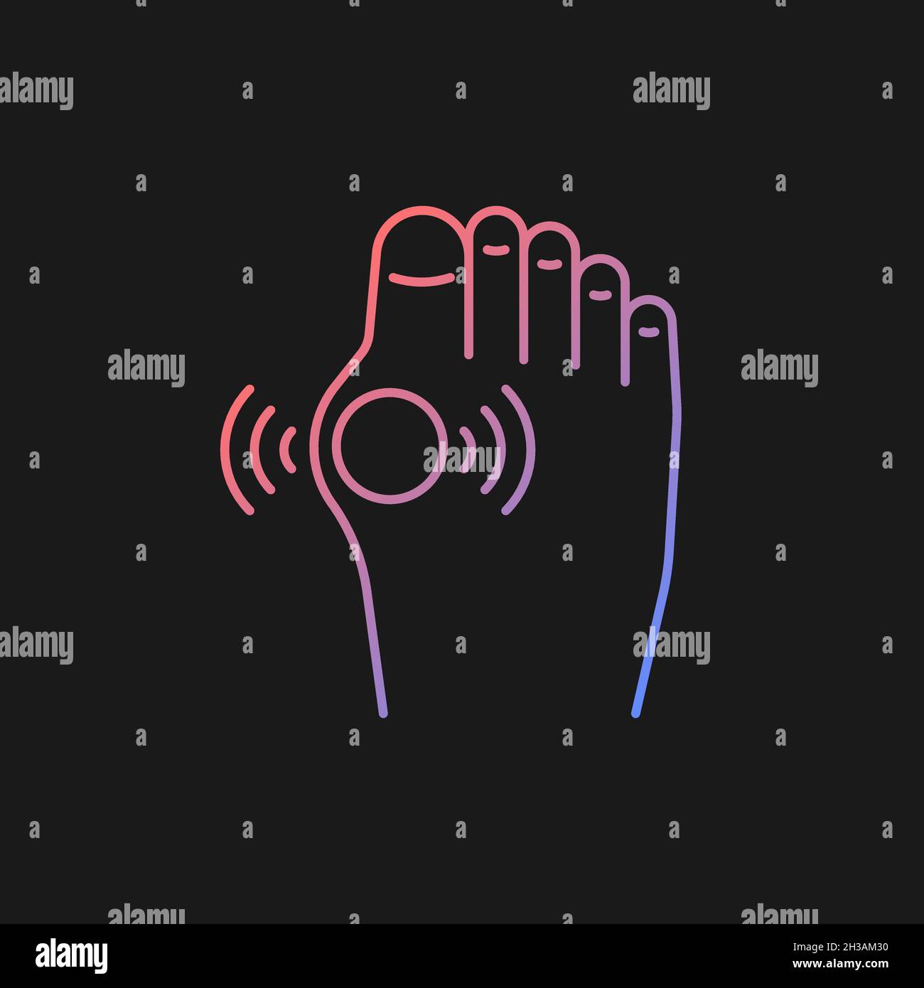 Gout gradient vector icon for dark theme Stock Vector