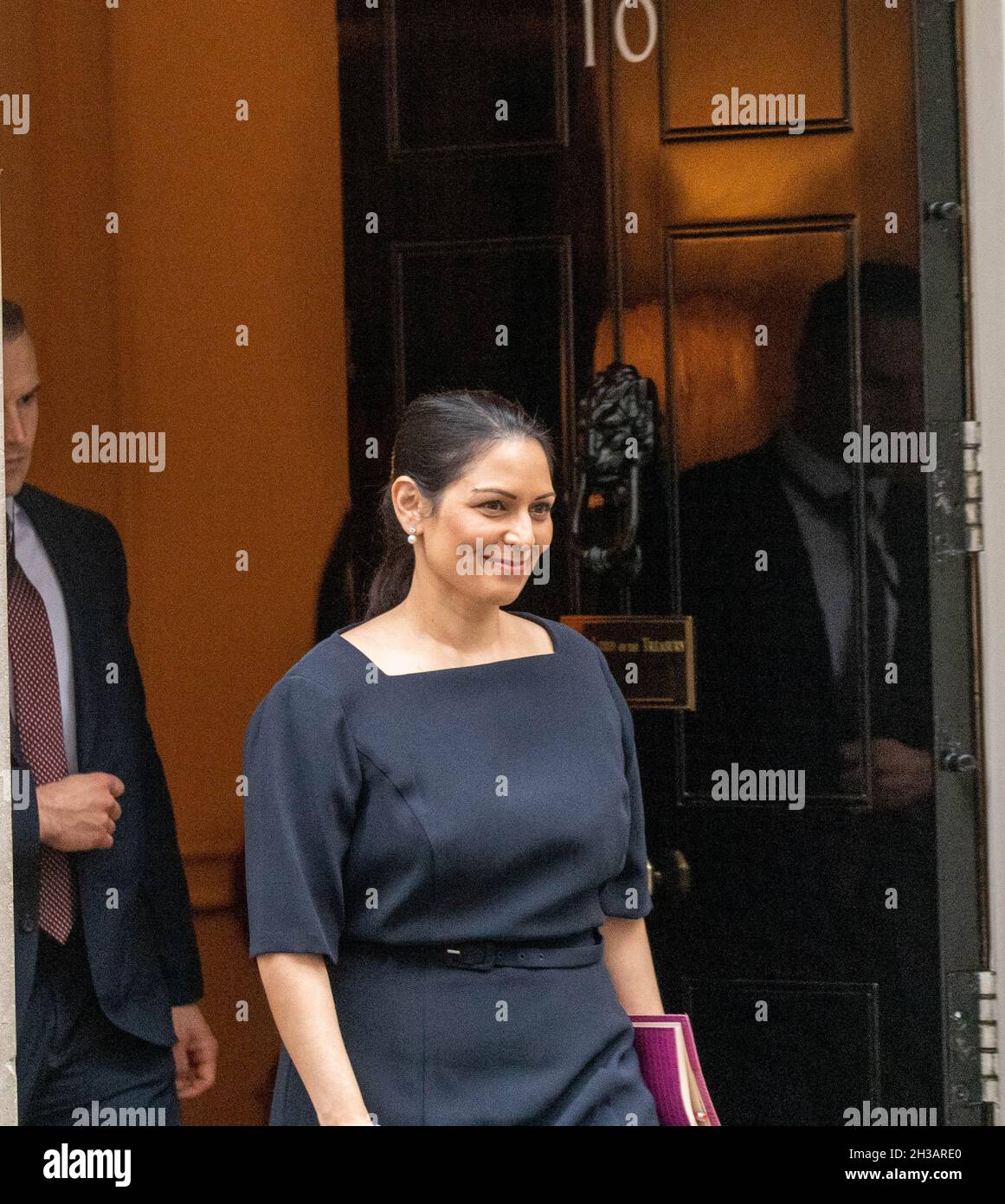 London, UK. 27th Oct, 2021. Pritti Patel, Home Secretary at a cabinet meeting at 10 Downing Street London. Credit: Ian Davidson/Alamy Live News Stock Photo