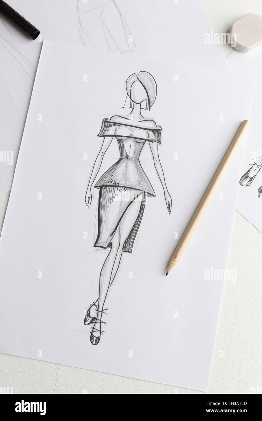 Pencil sketch dresses hi-res stock photography and images - Alamy Pencil sketch dresses hi-res stock photography and images - Alamy