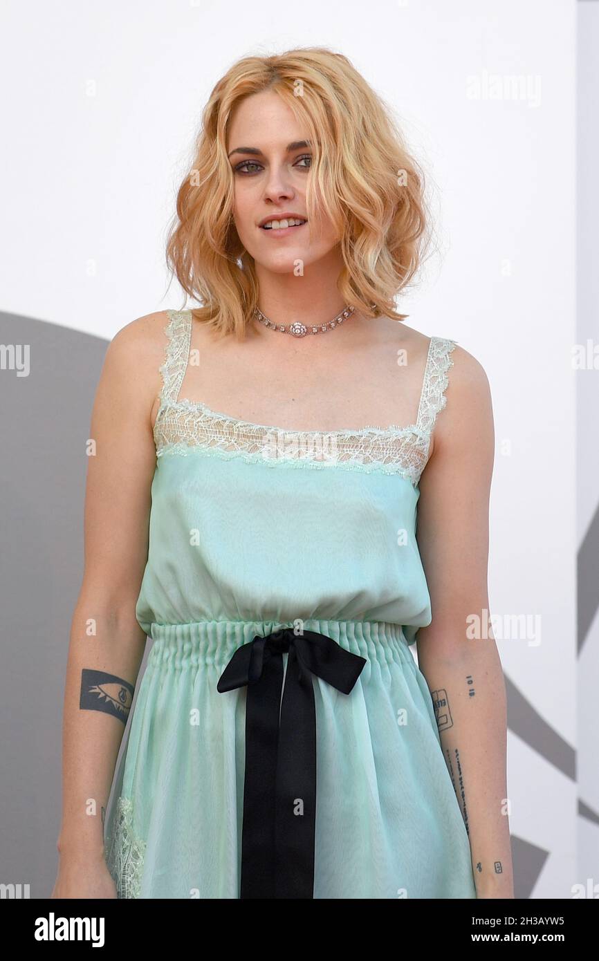 Kristen Stewart attends the screening of 'Spencer' during the 78th