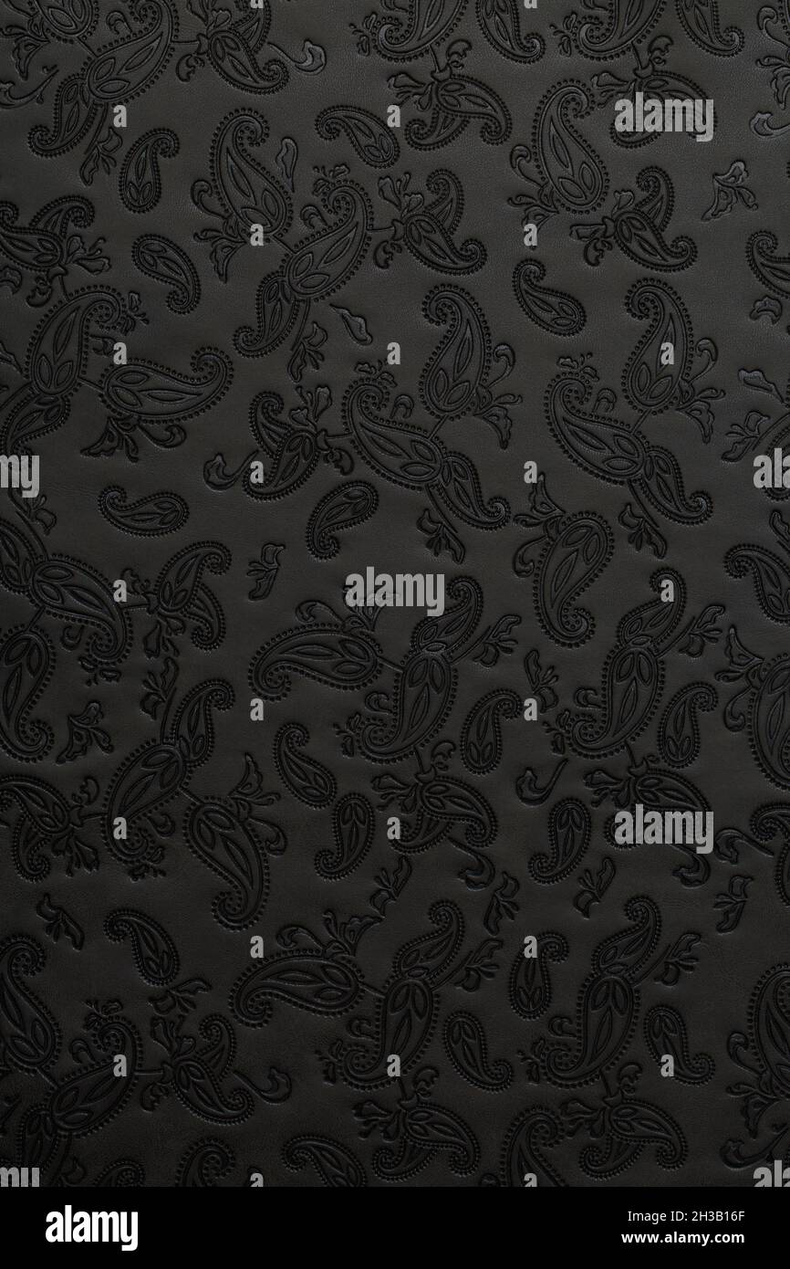 black leather texture emcossed Stock Photo