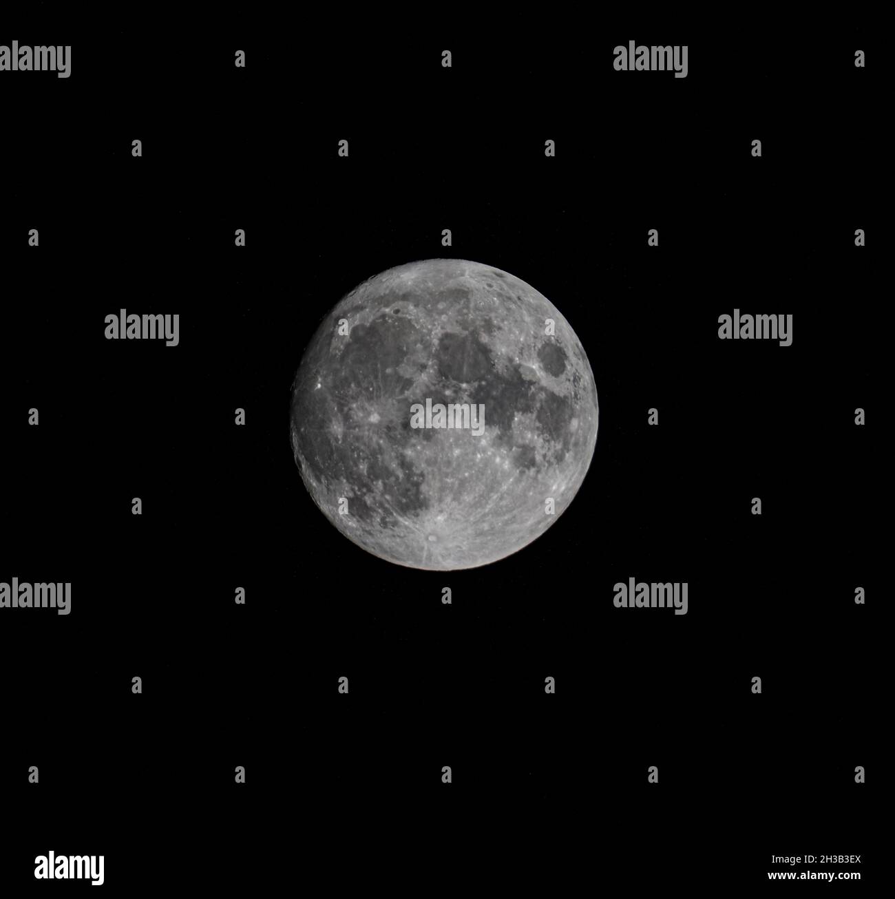 Full moon against a clear night sky Stock Photo Alamy