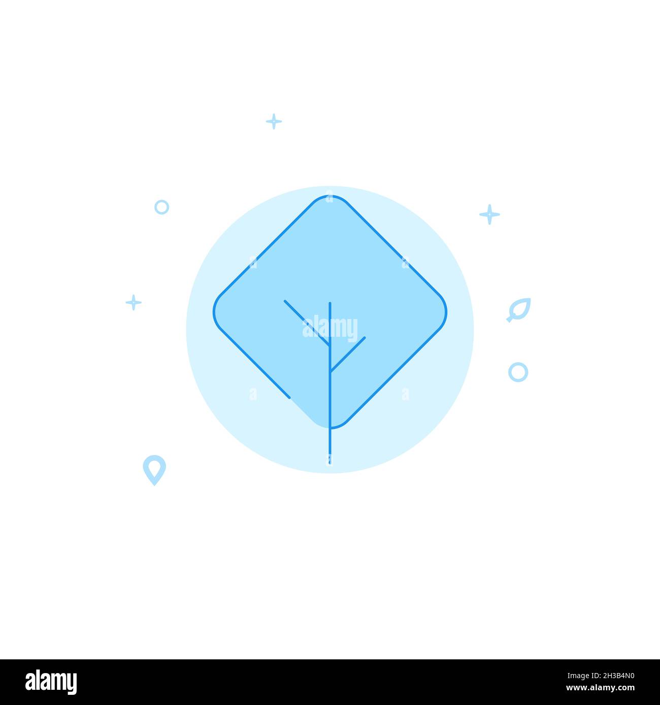 Diamond-shaped tree icon. Tree symbol. Flat illustration. Filled line ...