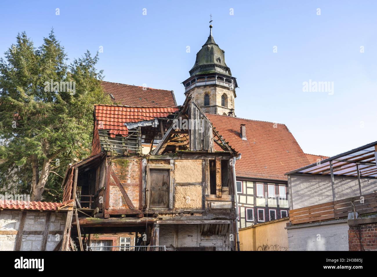 Deserted house, Hannoversch Münden, Lower Saxony, Germany, Europe Stock Photo