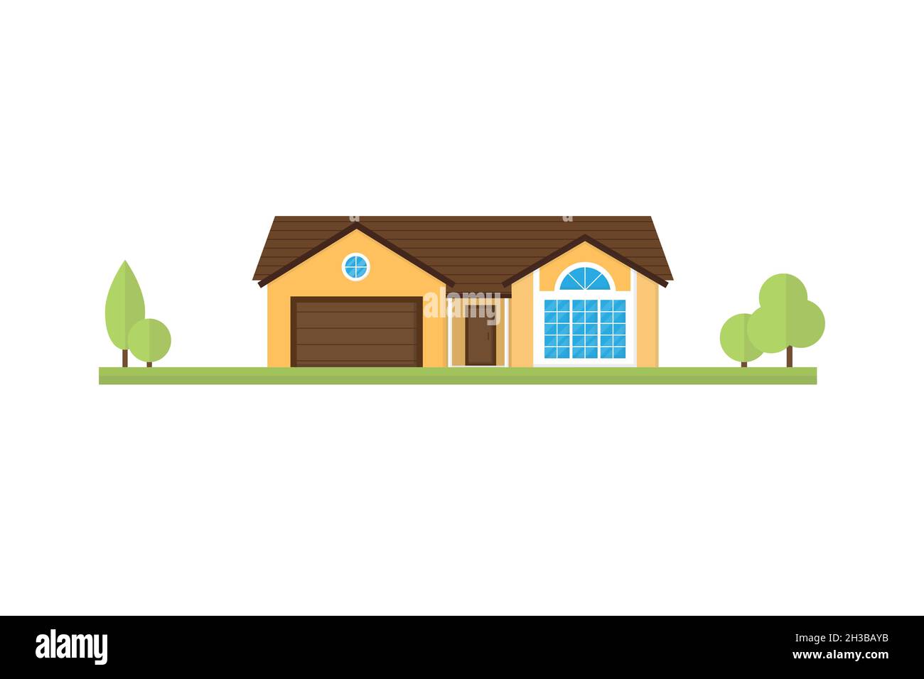 House building or home flat style. Stock Vector