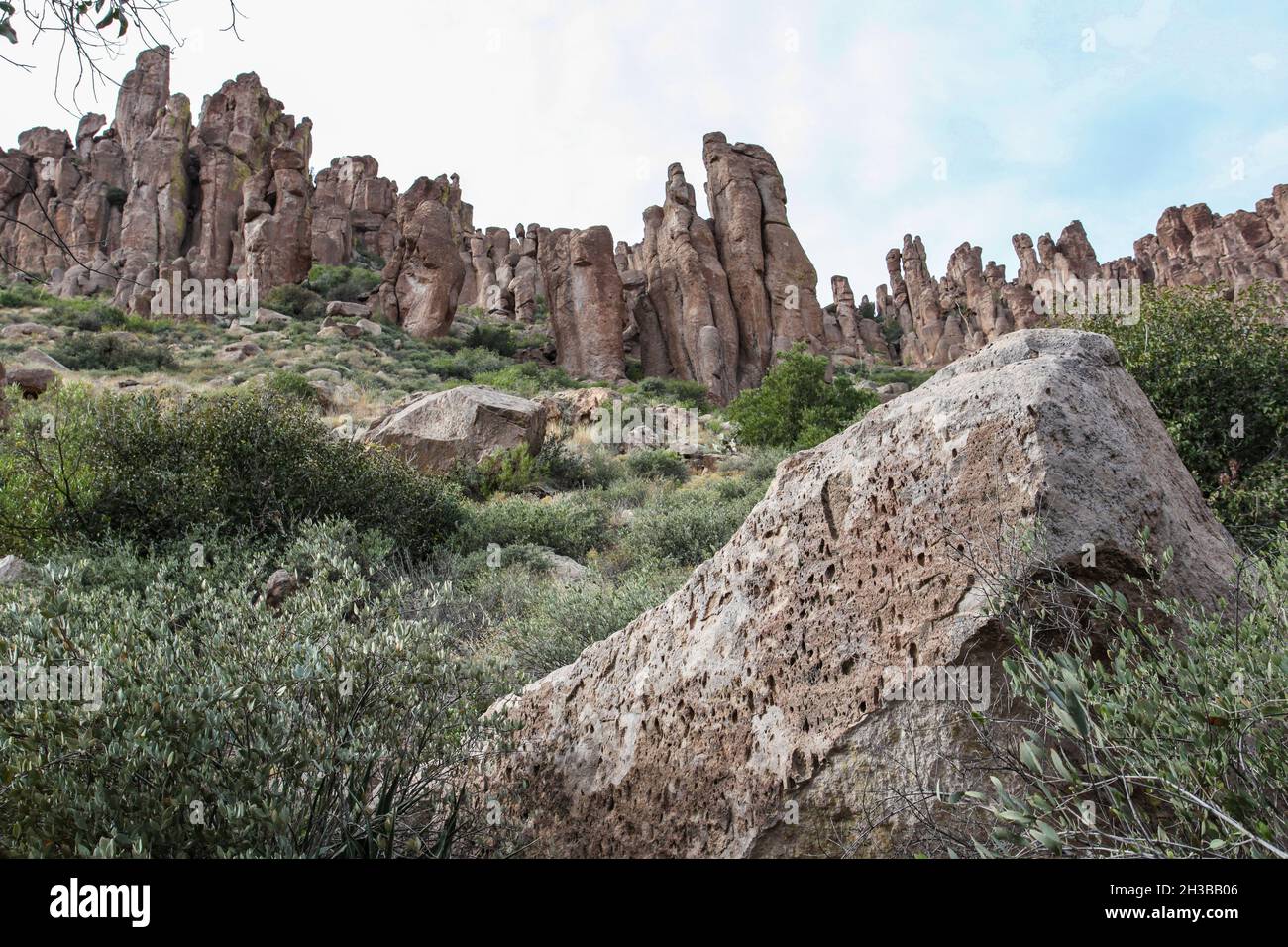 The Peralta Canyon Trail a great hike in the western Superstition Mountains in Arizona Stock