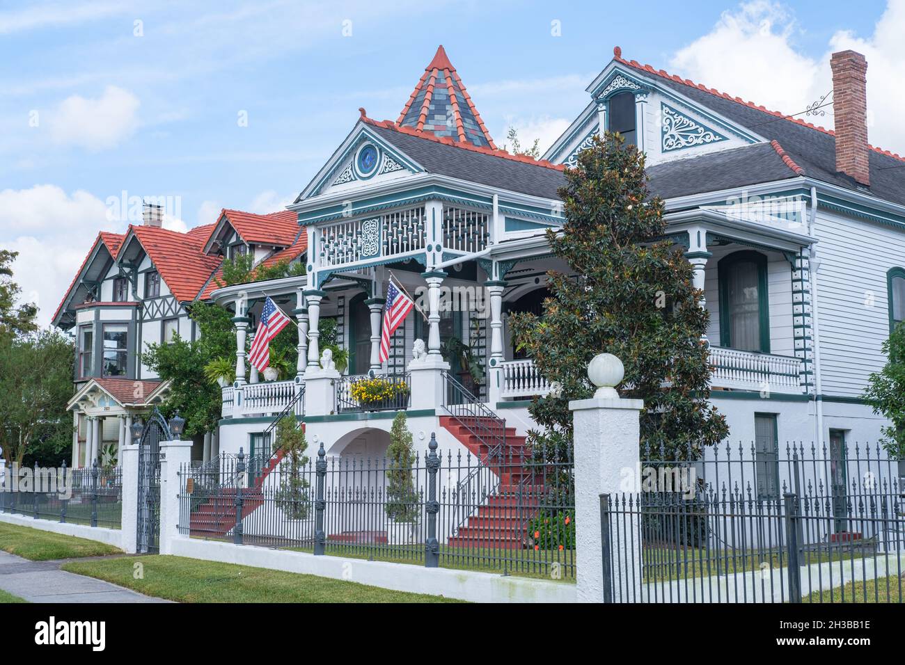 NEW ORLEANS, LA, USA - OCTOBER 23, 2021: Historic Cresson House on Esplanade Avenue Stock Photo