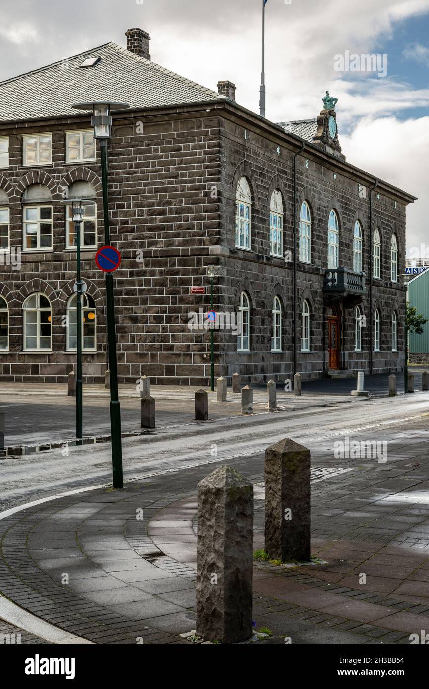 Iceland's House of Parliament, Reykjavik, Iceland Stock Photo