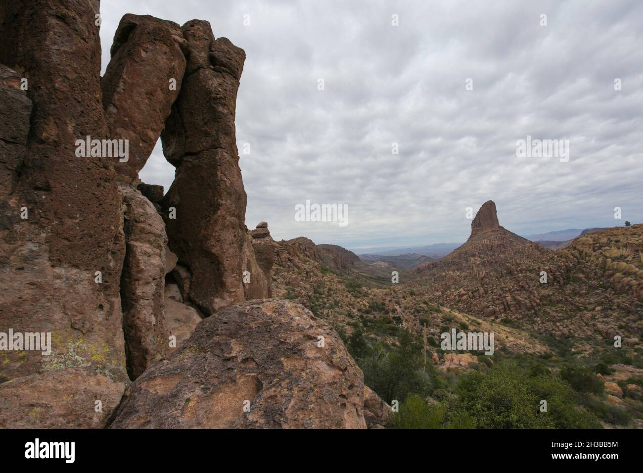 The Peralta Canyon Trail a great hike in the western Superstition Mountains in Arizona Stock