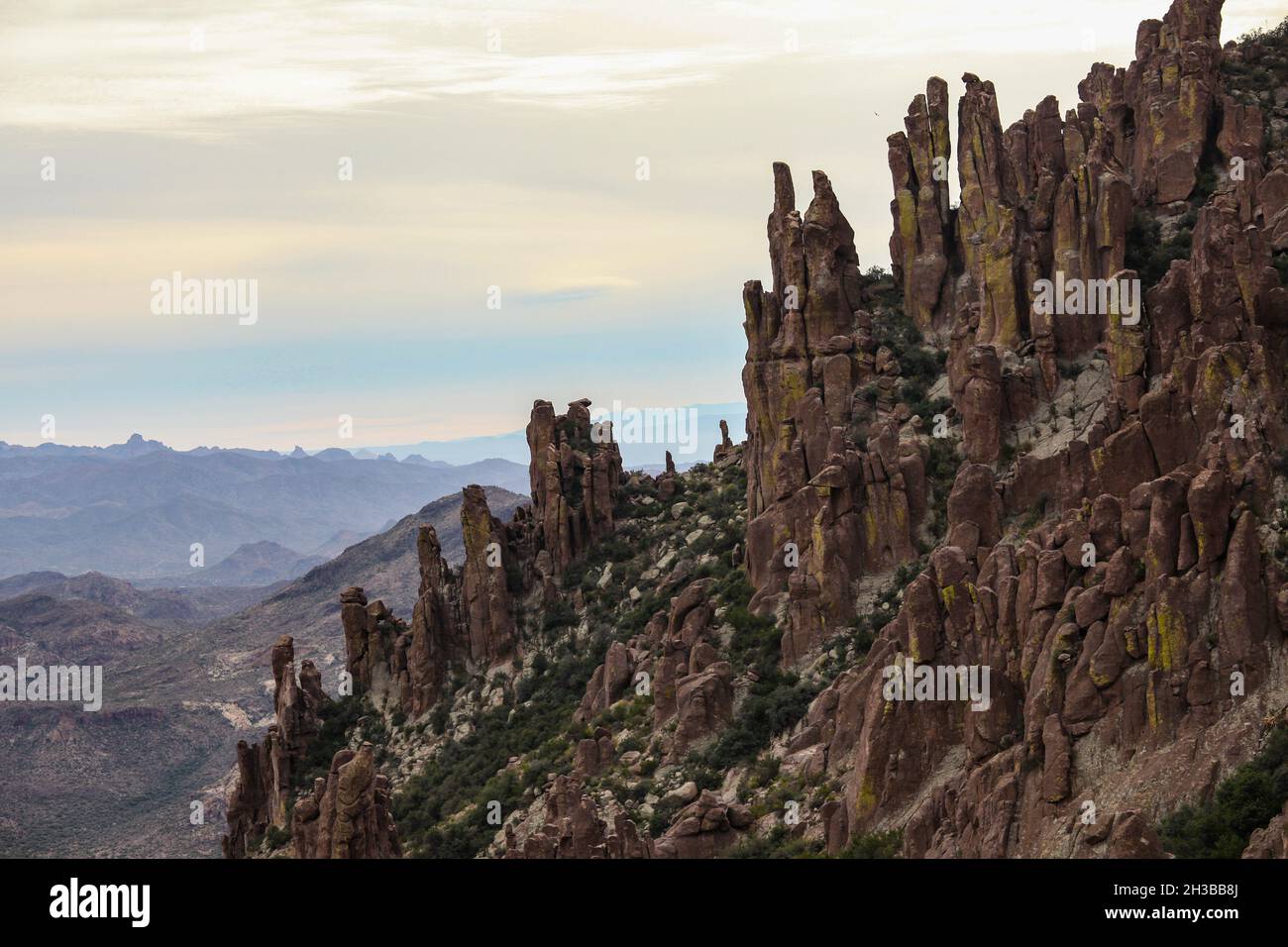 The Peralta Canyon Trail a great hike in the western Superstition Mountains in Arizona Stock