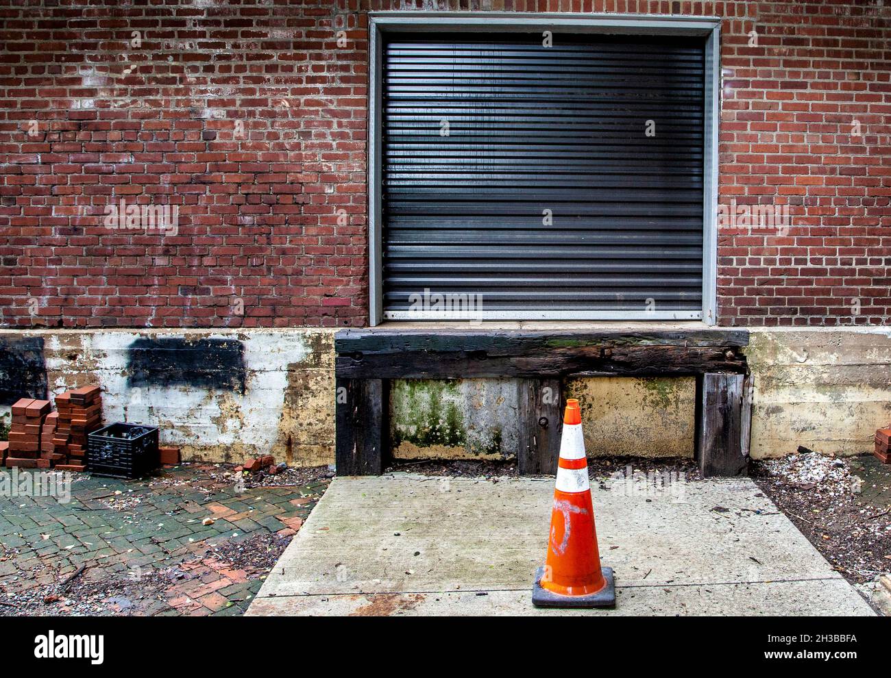 Warehouse loading bay shut down Stock Photo