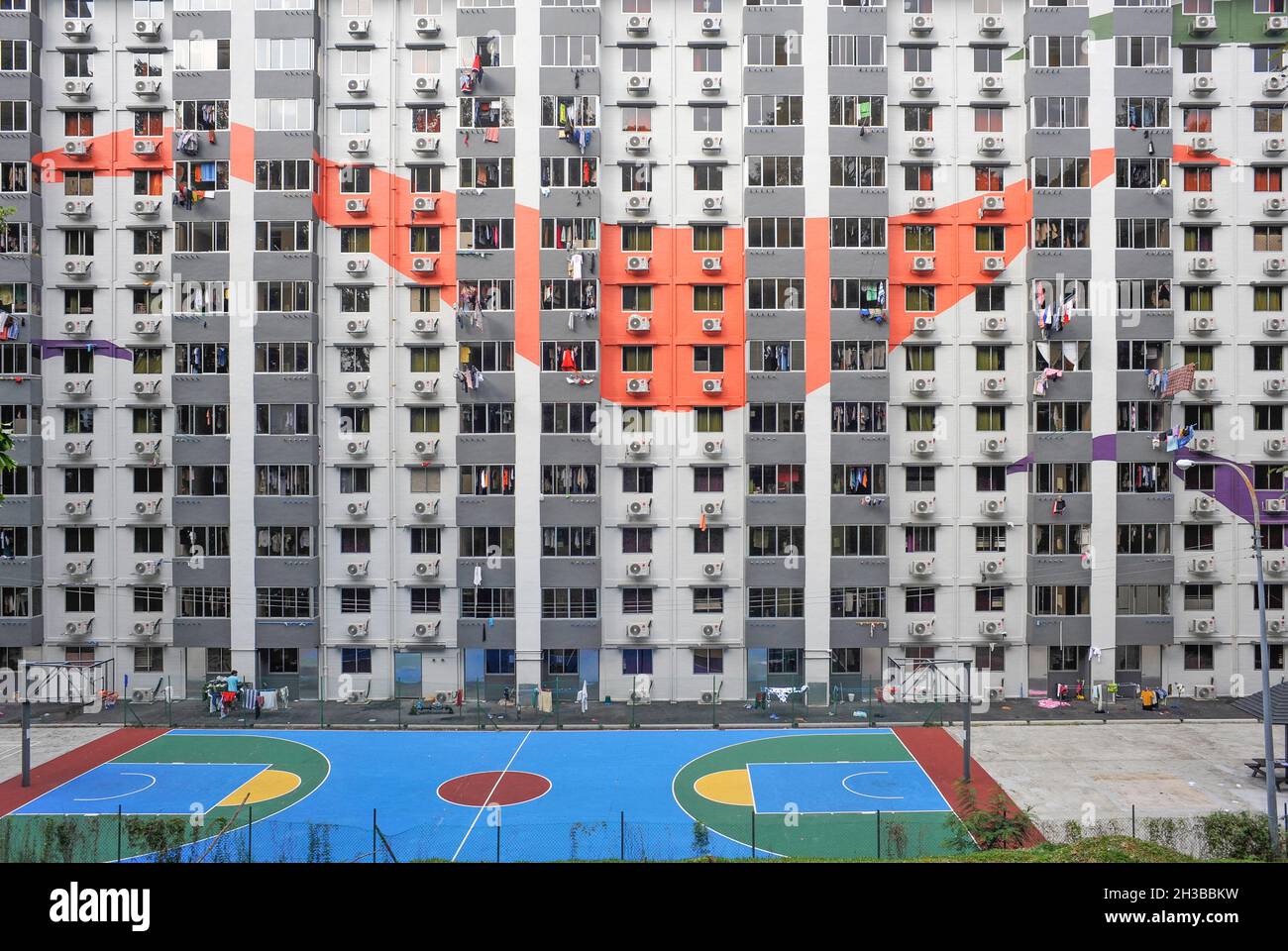 Singapore apartment building Stock Photo