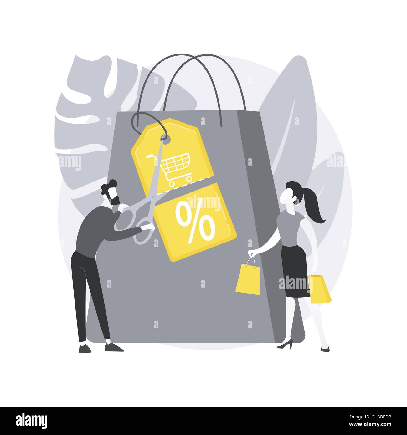 Retail markdown abstract concept vector illustration. Stock Vector