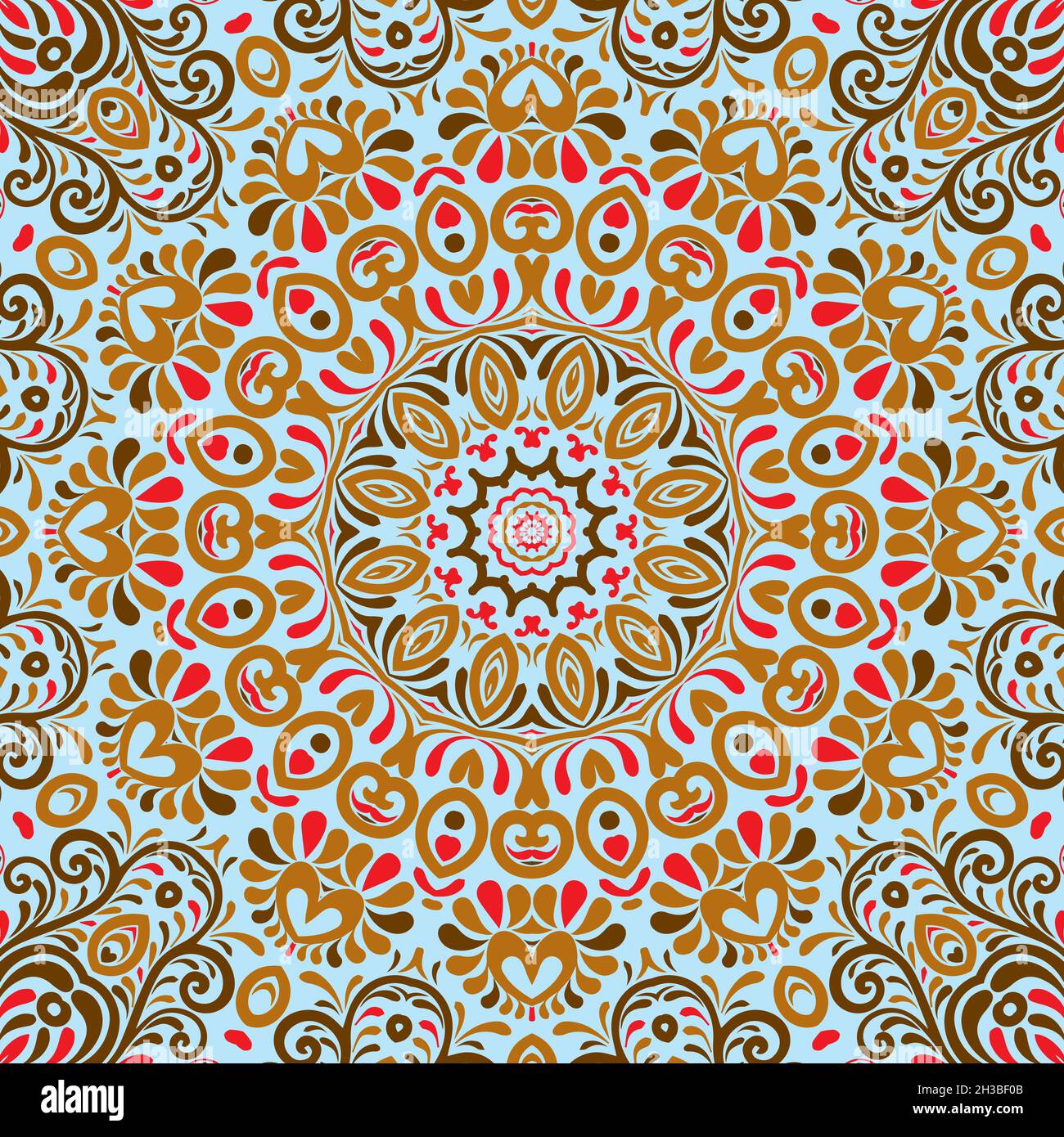 Seamless floral pattern. Ethnic Style Colorful ornamental decoration for different purposes. Stock Vector
