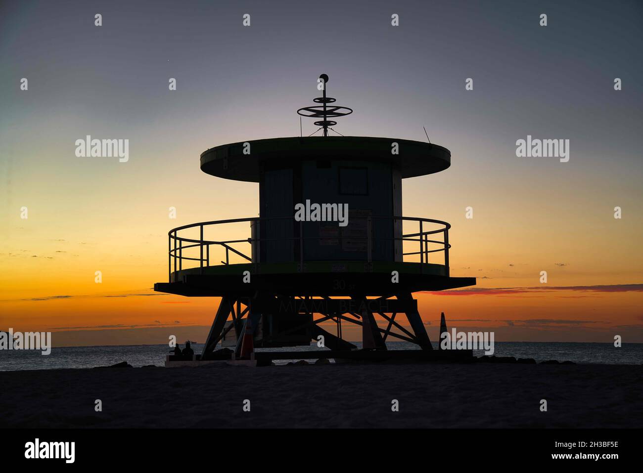 tower Miami Beach Florida sunrise Stock Photo