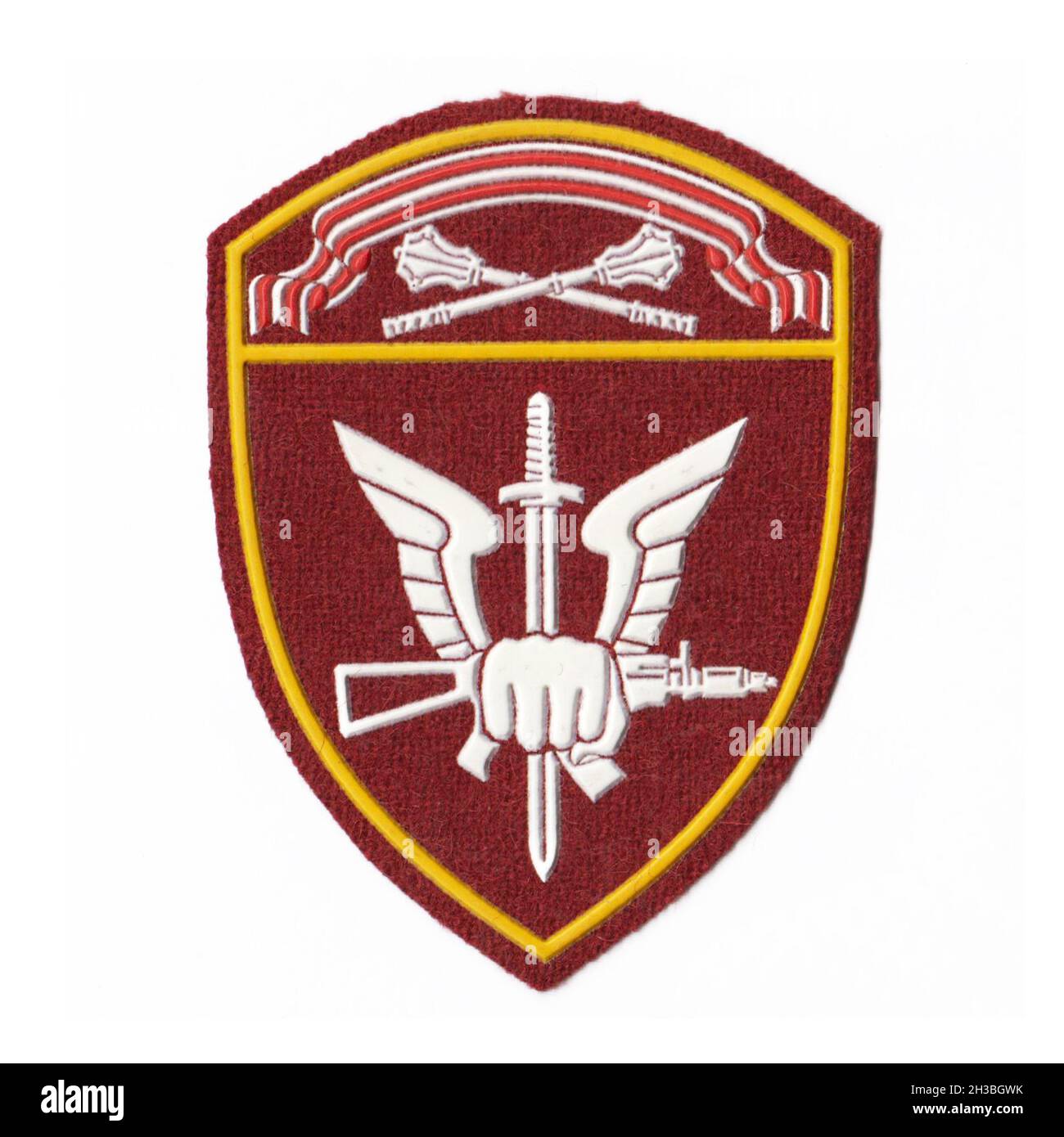 Russian internal troops patch with white background Stock Photo - Alamy