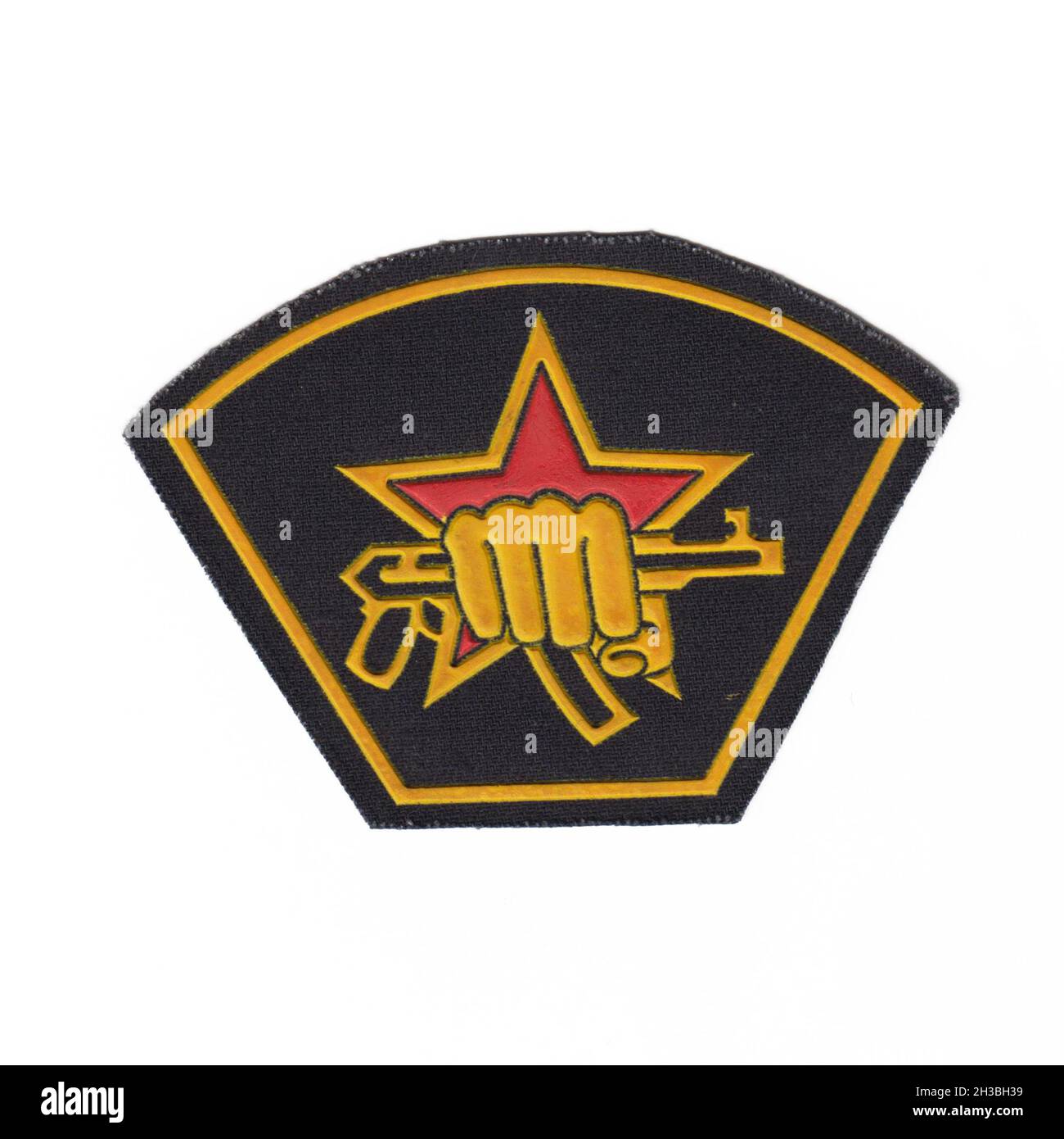 Russian internal troops patch with white background Stock Photo