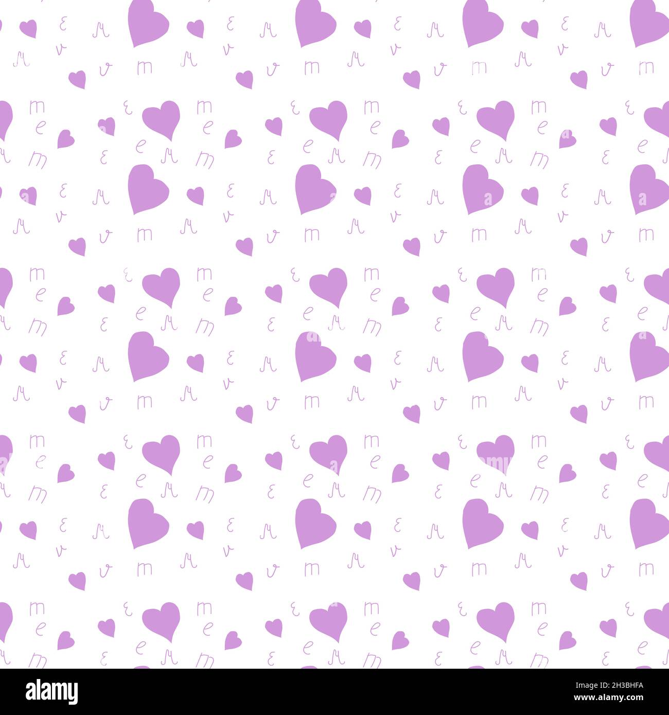 Seamless hearts pattern. Vector repeating texture Stock Vector Image ...