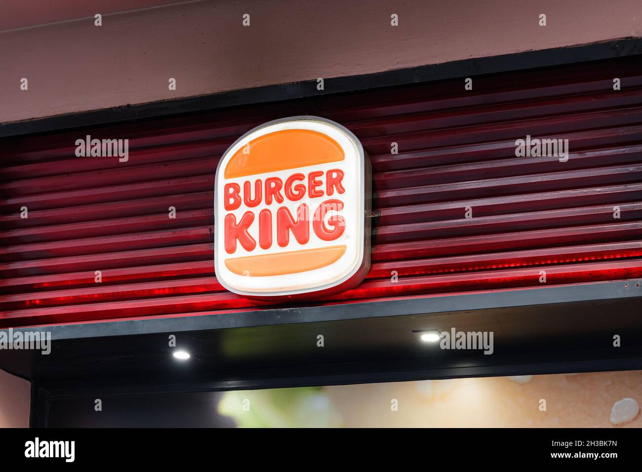 VALENCIA, SPAIN OCTOBER 26, 2021 Burger King is an American