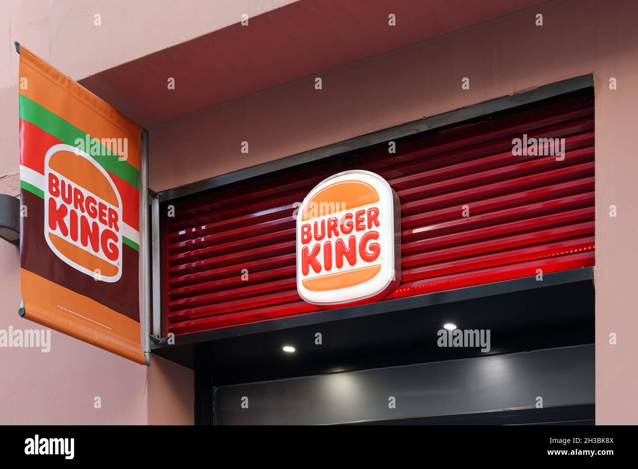 VALENCIA, SPAIN OCTOBER 26, 2021 Burger King is an American