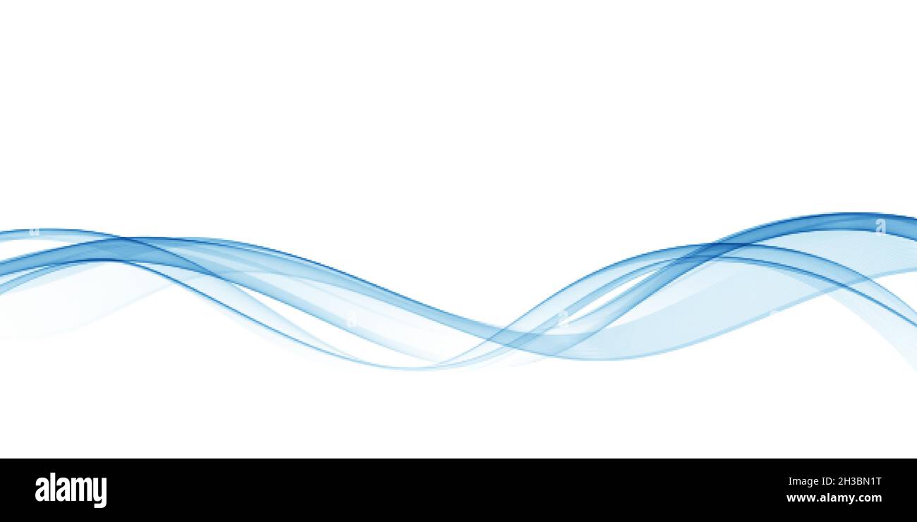 Blue wave. Blue abstract wave flow, vector abstract design element ...