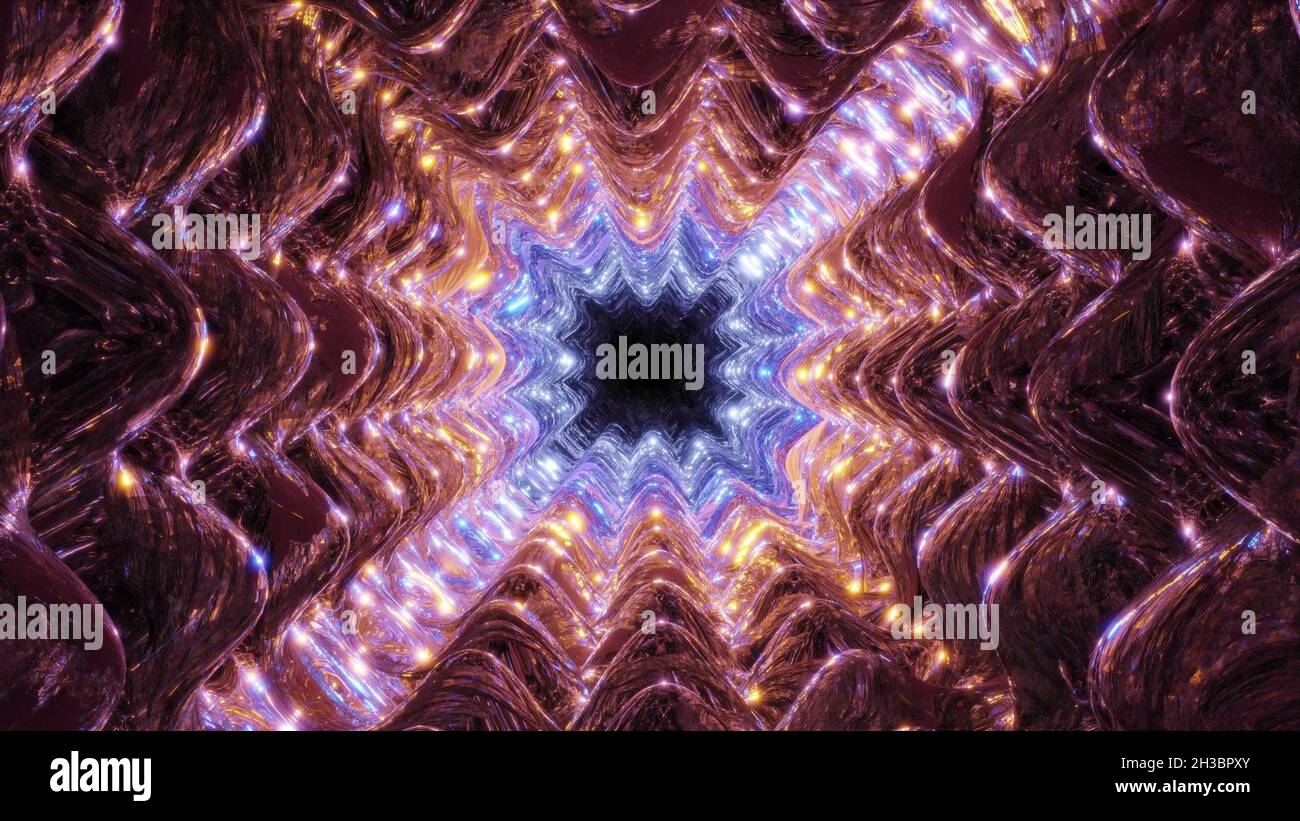 4K UHD kaleidoscope illustration with 3D neon lights Stock Photo - Alamy