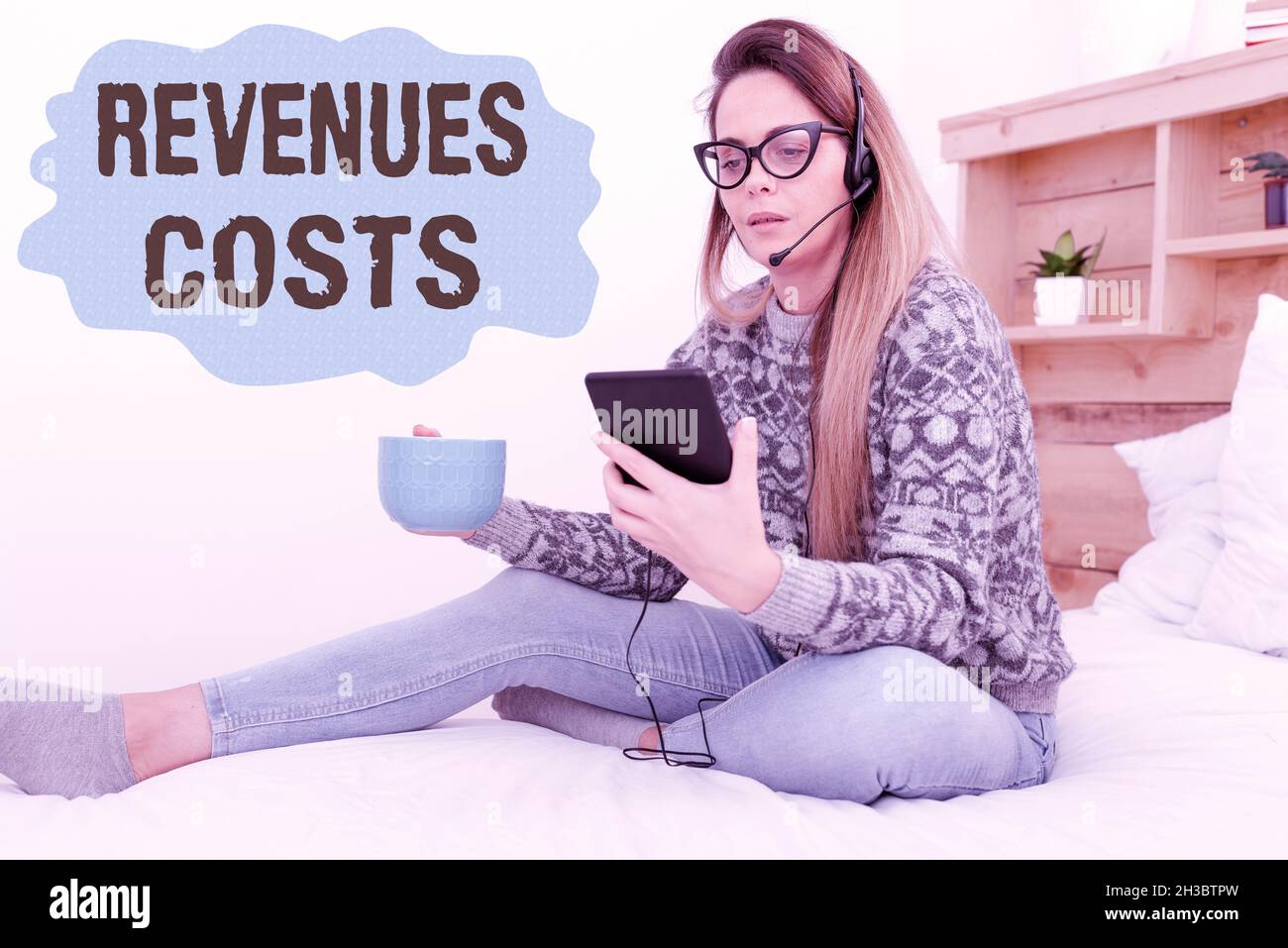 Writing displaying text Revenues Costs. Business overview Total amount of money in Manufacturing and Delivery a product Entrepreneur Checking And Stock Photo