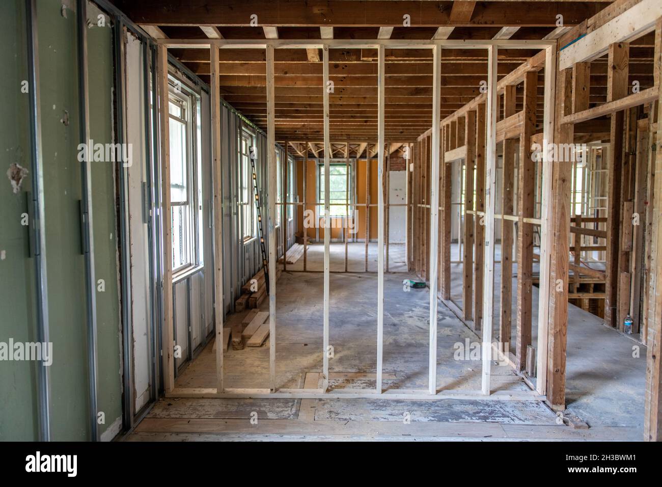 Renovations and construction at Alpha Gamma Rho Fraternity House in College Park MD Stock Photo