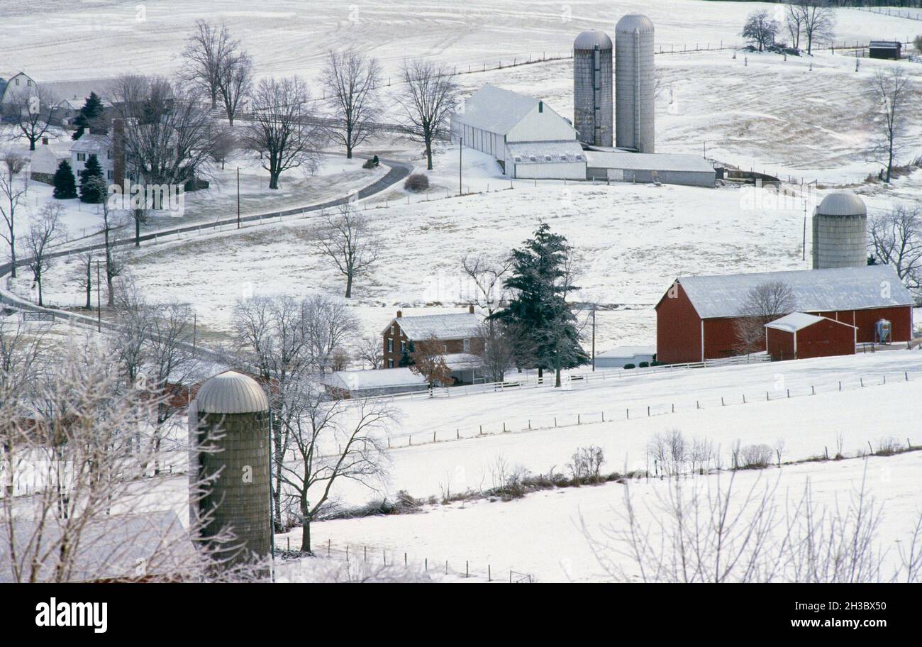 Farms and landscape in Frederick County Maryland Stock Photo - Alamy