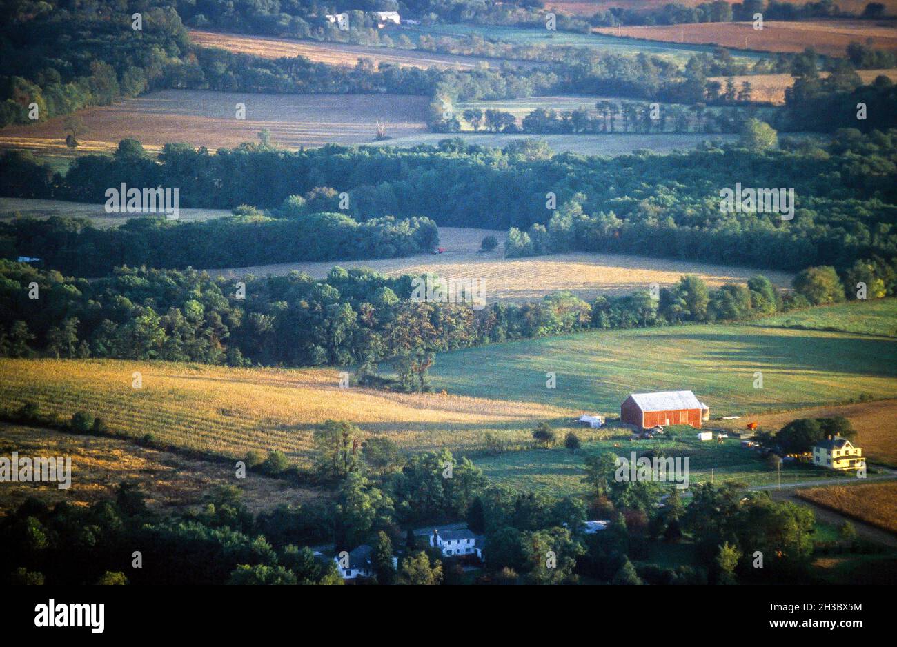 Farms and landscape in Frederick County Maryland Stock Photo - Alamy