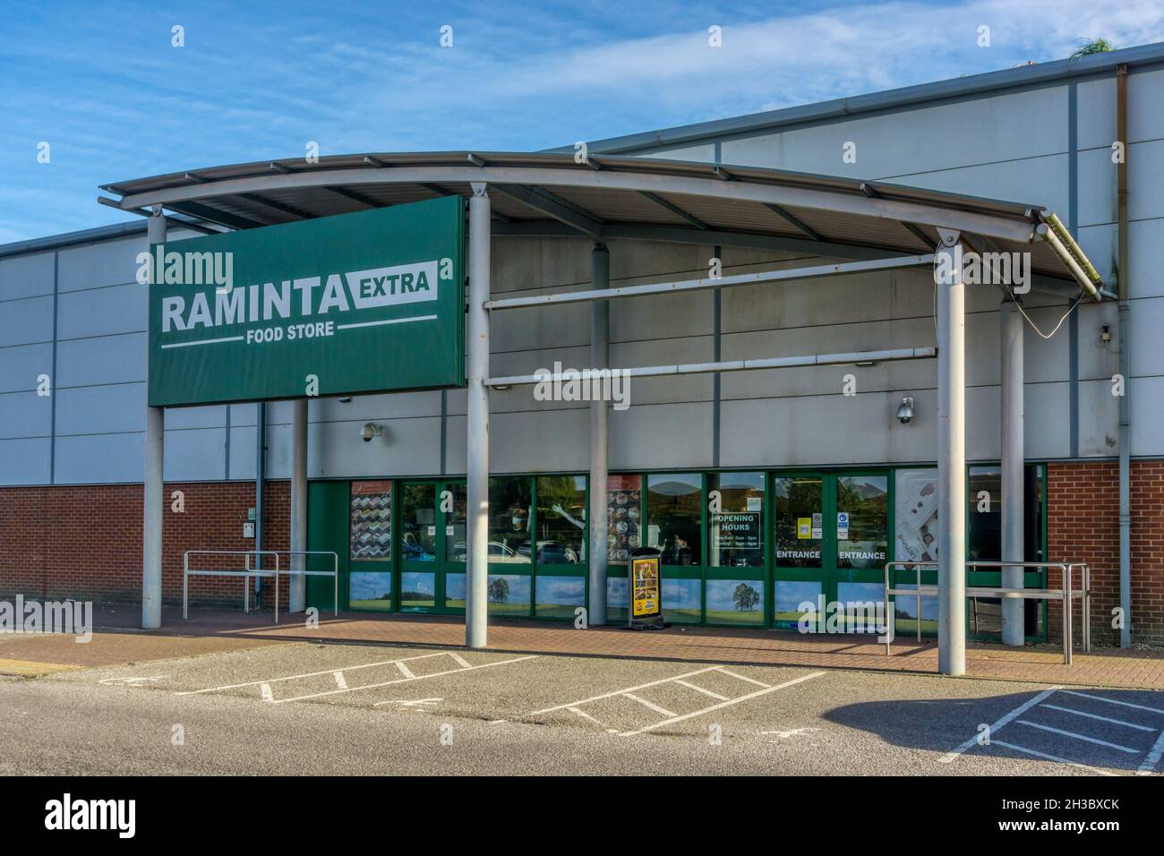 The Raminta Extra Food Store in King's Lynn.  A Lithuanian food shop. Stock Photo