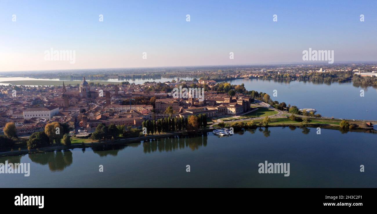 Aerial view of Mantua Italy Stock Photo Alamy