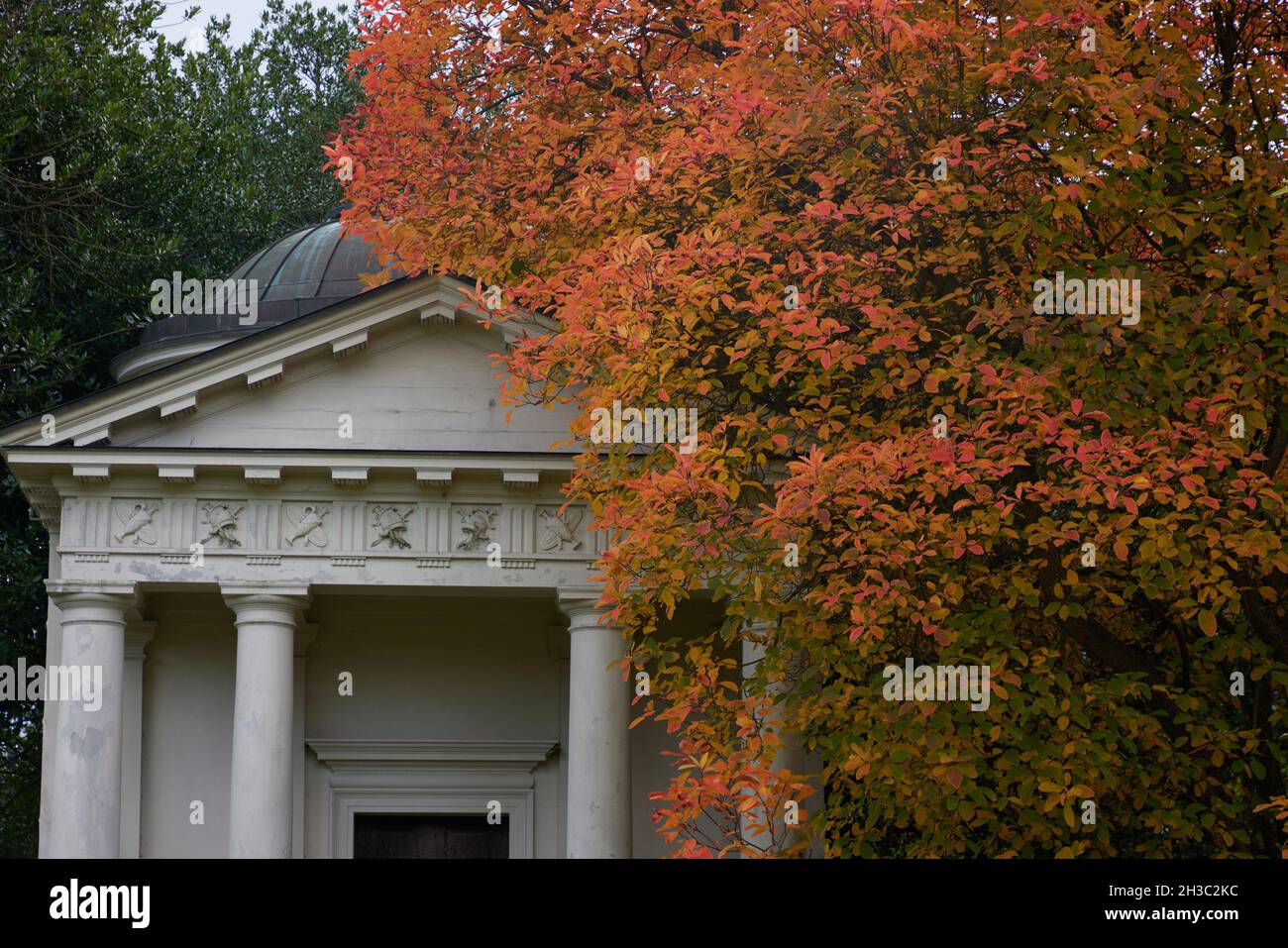 Temple of Bellona Kew Gardens London. Stock Photo