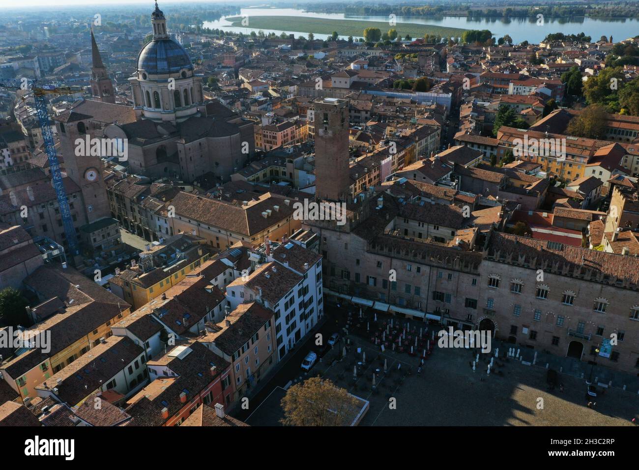 Aerial view of Mantua Italy Stock Photo Alamy