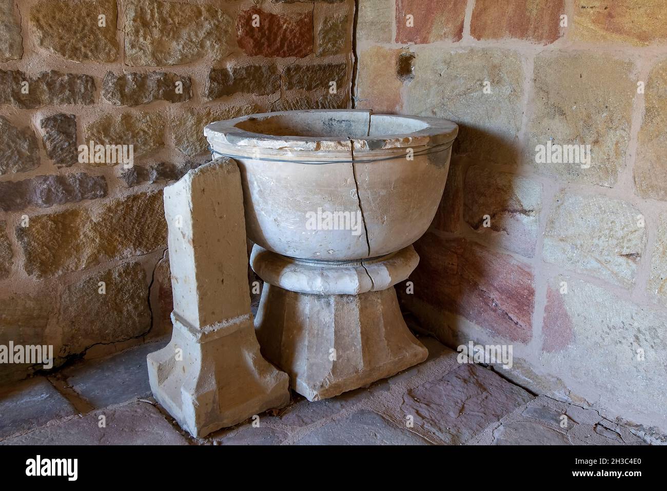 Ecclesiastical and religious architecture of Cantabria. Stock Photo