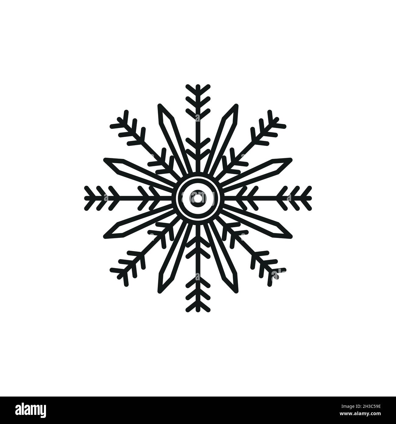 vector snowflake icon isolated on a white background Stock Vector Image ...