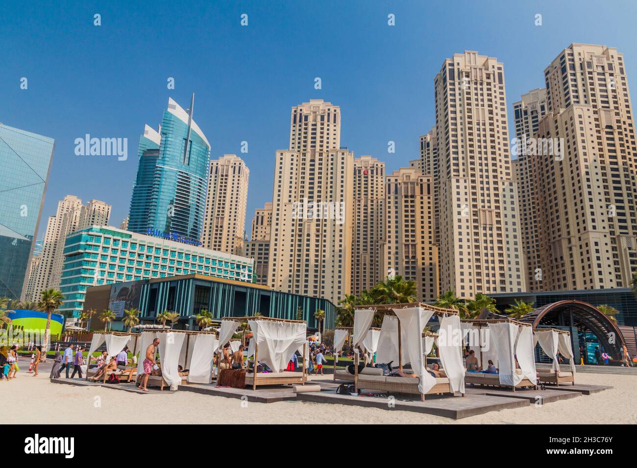 DUBAI, UAE - OCTOBER 21, 2016: Jumeirah Beach Residence in Dubai, United Arab Emirates Stock Photo