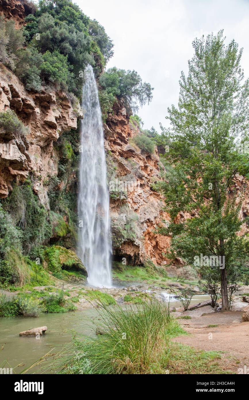 Waterfalls In The Spanish Town Of Navajas A Municipality In The Comarca Of Alto Palancia Castellon Valencia Spain Stock Photo Alamy
