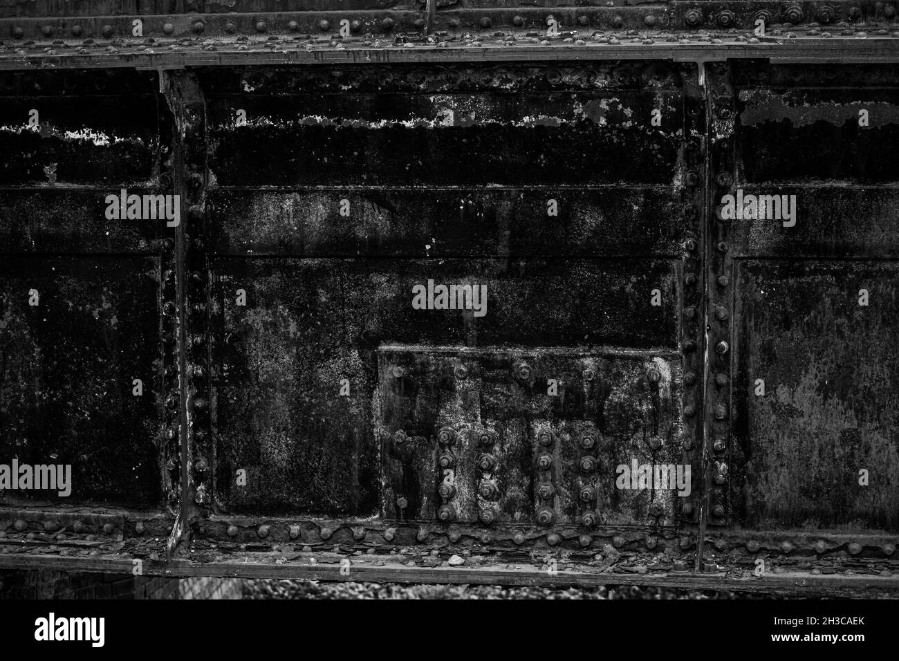 Old Railway Bridge Iron Works Black and White Stock Photo Alamy