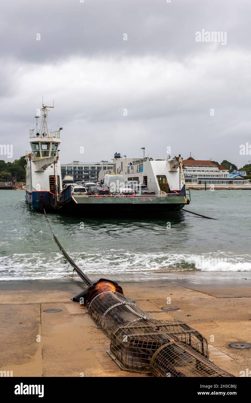 sandbanks ferry from bournemouth to the isle of purbeck in dorset uk, sandbanks, poole