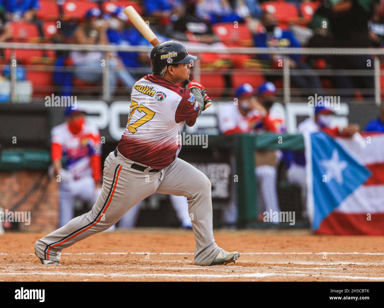 MAZATLAN, MEXICO - FEBRUARY 01: Willians Astudillo Los Caribes