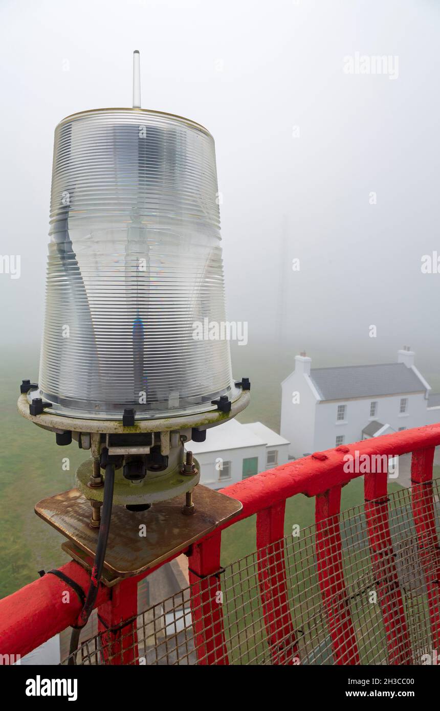 Emergency light, Loop Head Lighthouse, County Clare, Ireland Stock