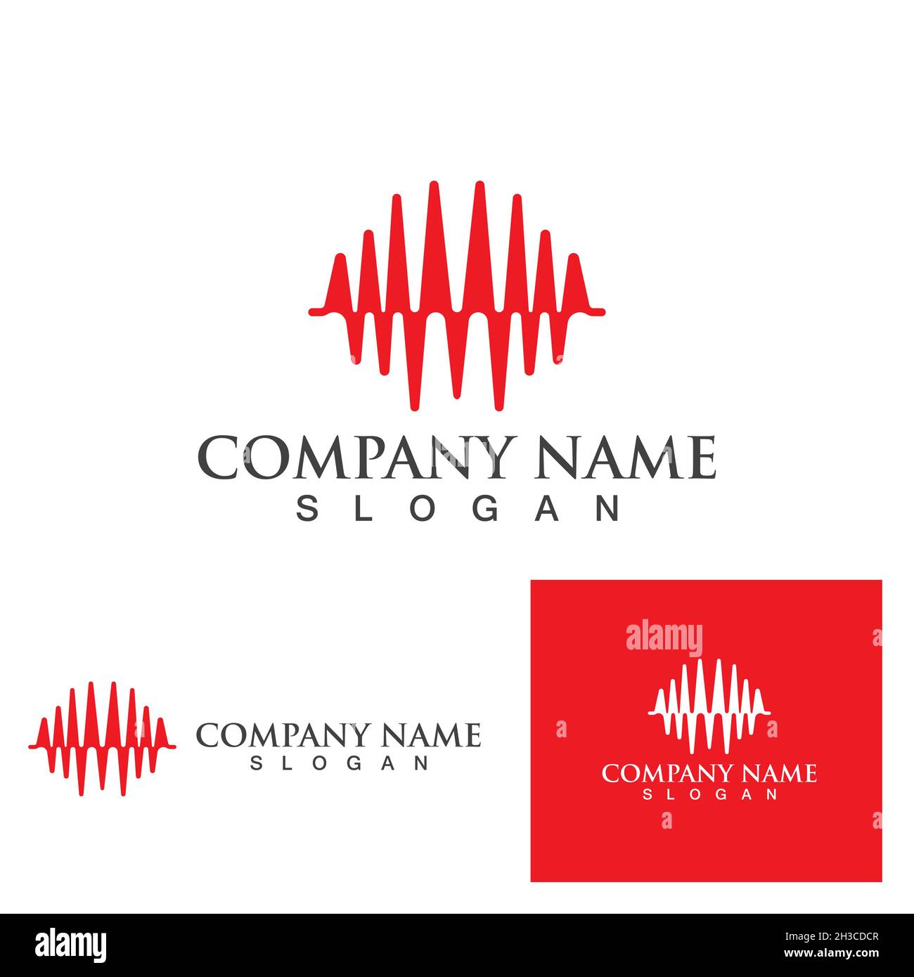 Sound waves vector illustration design template Stock Vector Image ...