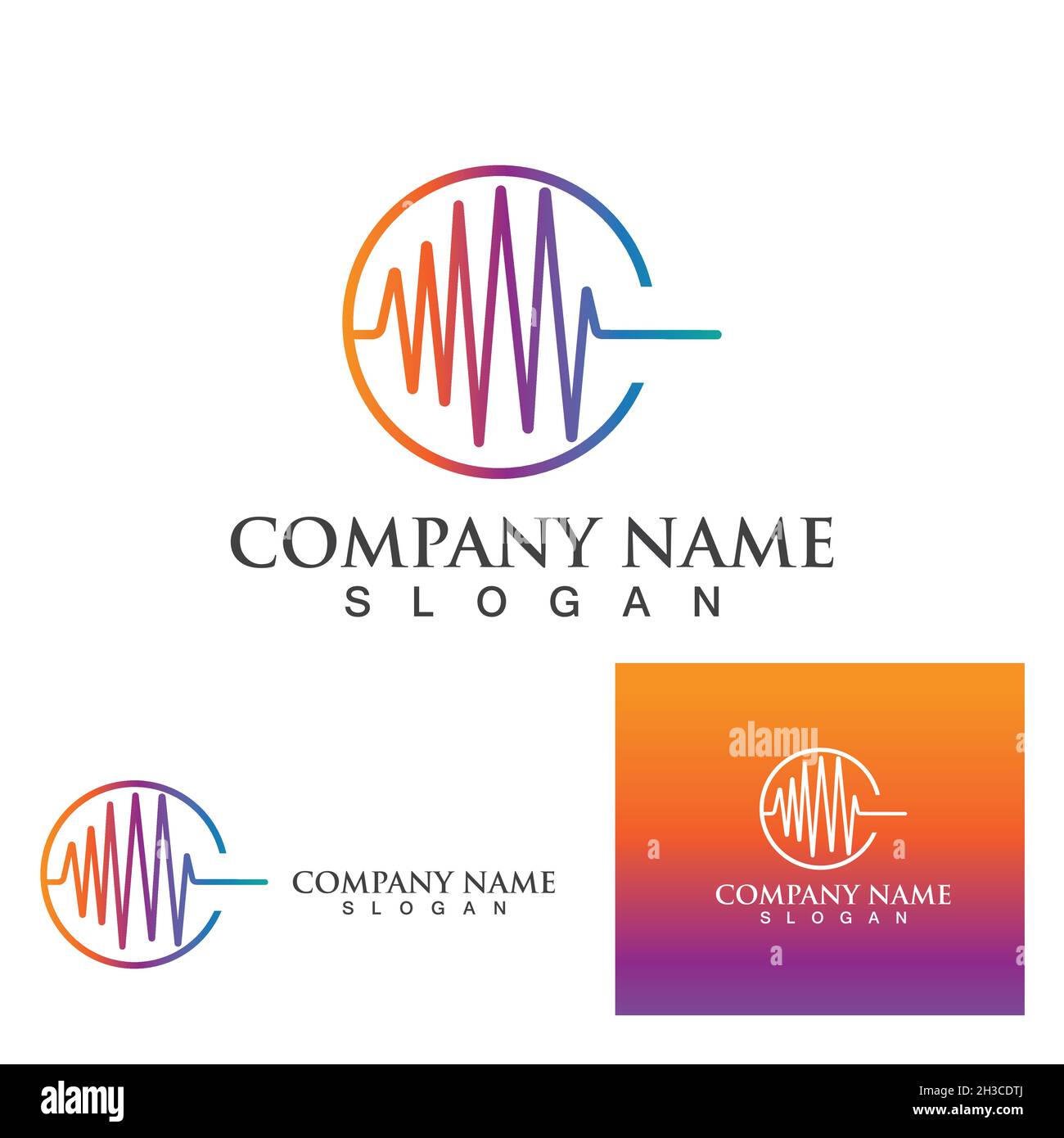 Sound waves vector illustration design template Stock Vector Image ...