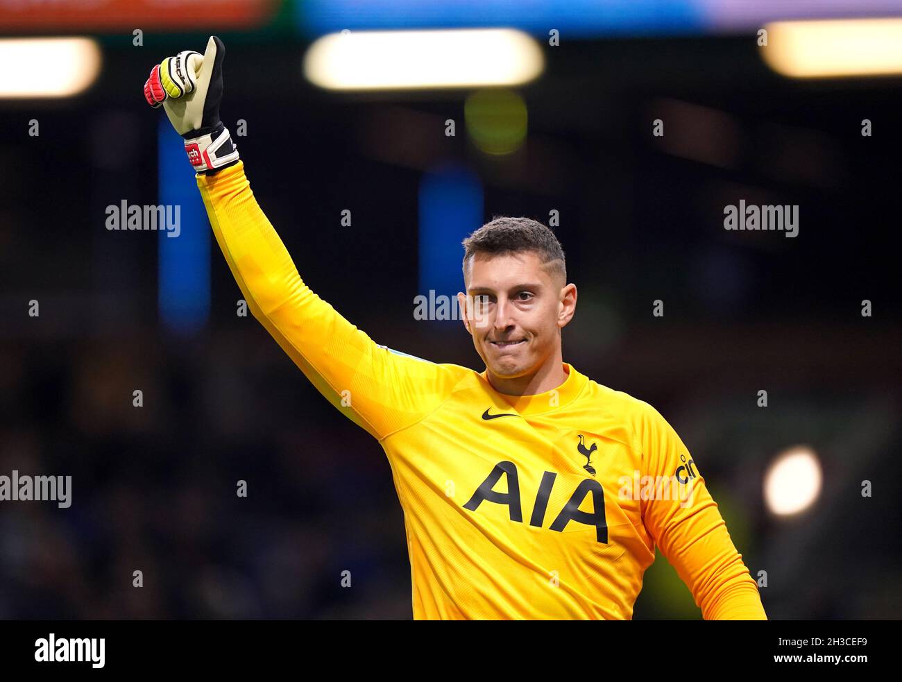 Tottenham Hotspur goalkeeper Pierluigi Gollini during the Carabao Cup Fourth Round match at Turf Moor, Burnley. Picture date: Wednesday October 27, 2021. Stock Photo