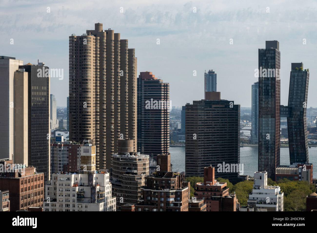 The Corinthian Apartment Building, and Skyscrapers along the East River