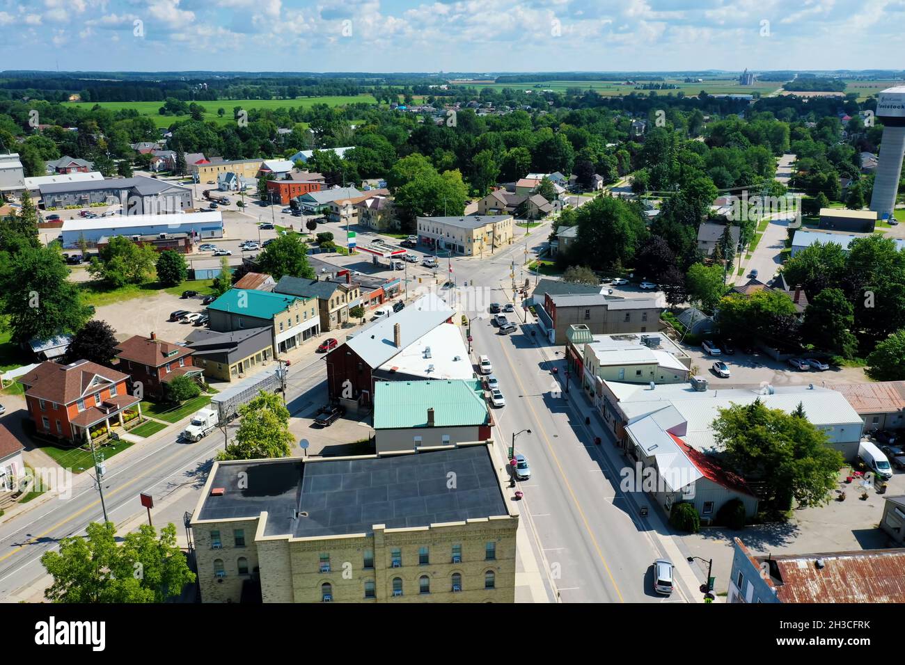 An aerial view of Tavistock, Ontario, Canada Stock Photo Alamy